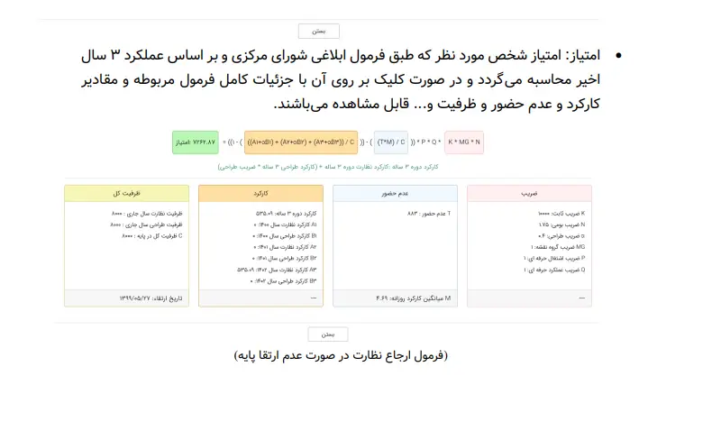 مراحل ارجاع کار نظارت