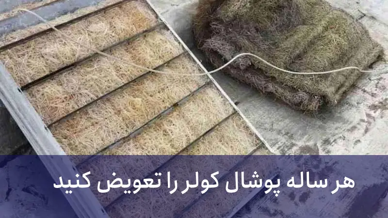 قدیمی بودن یا رسوب گرفتن پوشالها: دلیل خنک نکردن کولر آبی