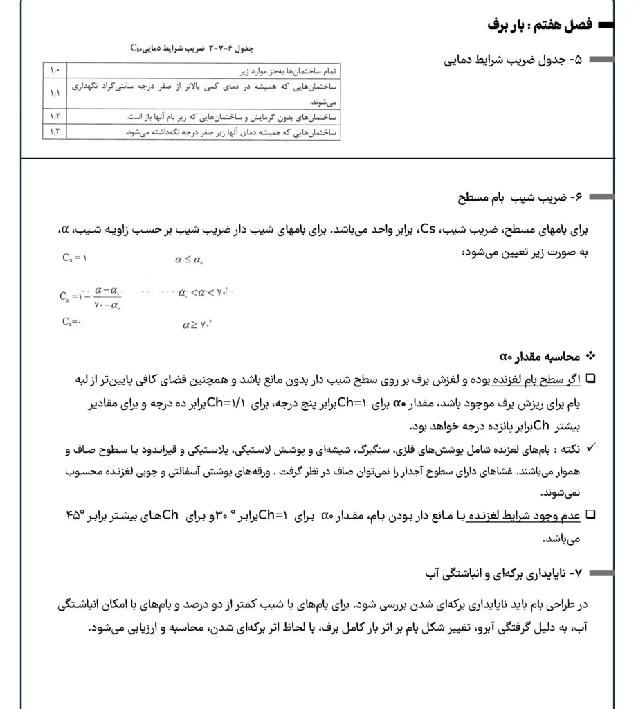 خلاصه مبحث ششم