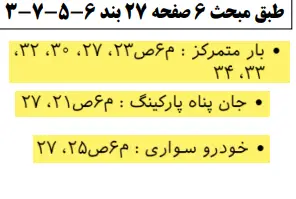 نمونه سوالات مبحث ۶ مقررات ملی + سوالات تالیفی مبحث ششم