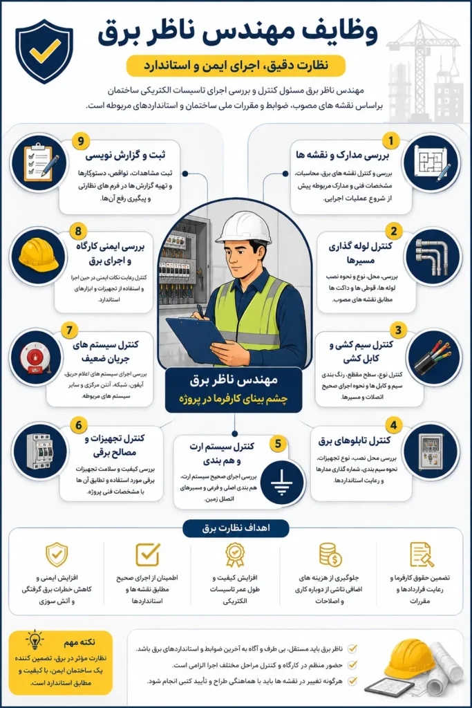 وظایف ناظر برق ساختمان چیست؟