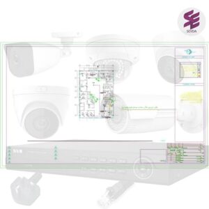 سیستم دوربین مداربسته درمانگاه 4 طبقه