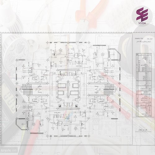 نقشه اتوکد تاسیسات برقی برج مسکونی 15 طبقه