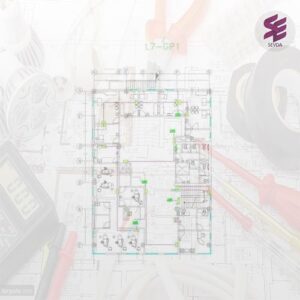 نقشه اتوکد تاسیسات برقی درمانگاه 3 طبقه