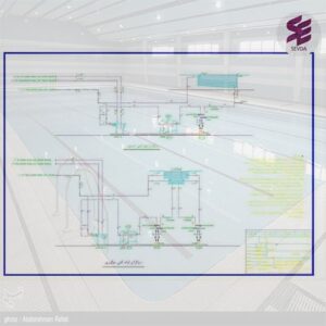 نقشه اتوکد تاسیسات مکانیکی استخر ساختمان مسکونی 5 طبقه