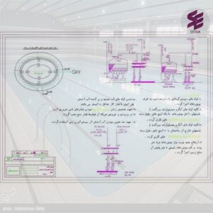 ننقشه اتوکد تاسیسات مکانیکی استخر و جکوزی ساختمان 8 طبقه