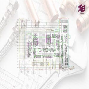 نقشه اتوکد تاسیسات مکانیکی انکس جنوبی- سالن ریختگری ایران خودرو