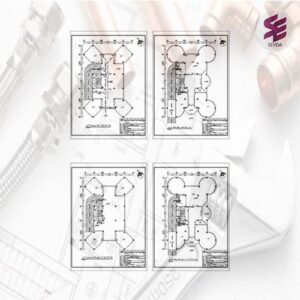 نقشه اتوکد تاسیسات مکانیکی مجتمع اداری 3طبقه