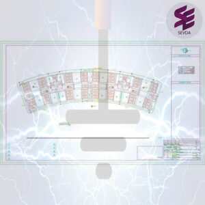 نقشه سیستم ارتینگ ساختمان مسکونی 8 طبقه تیپ 1