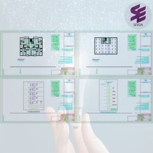 نقشه سیستم روشنایی ساختمان مسکونی 6 طبقه