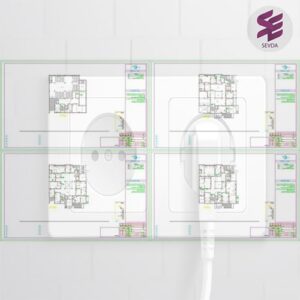 پریز برق ساختمان اداری-تجاری 4 طبقه تیپ 2